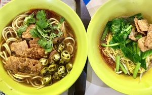  🌱 Lor Mee & Dried Mee Kia  at Yu Yuan Vegetarian Stall 裕元齋素食 in Central Singapore