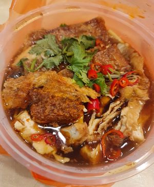 Chilli chilli Lor Mee Soup ~ 4/12/22 at Yu Yuan Vegetarian Stall 裕元齋素食 in Central Singapore