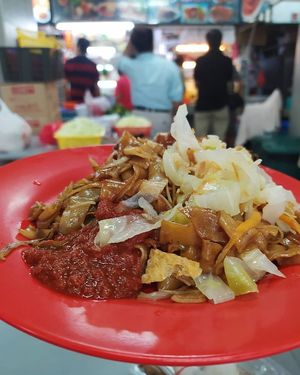 Traditional Mee at Miao Guan Vegetarian Stall in Central Singapore