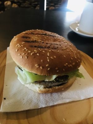Veggie burger at Los Andantes in Vilacha