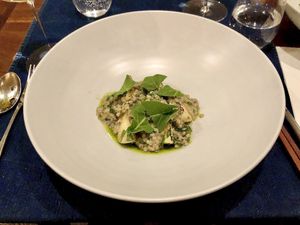 Vegan tasting menu  at Flat Three  in West London