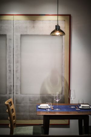 Table setting at Flat Three  in West London