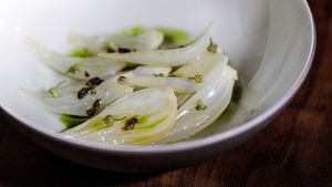 Aged + fermented onions, seaweed at Flat Three  in West London