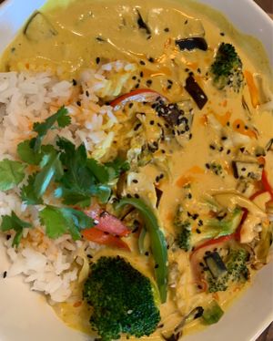 Curried vegetables at The Gold Leaf in Fort Collins