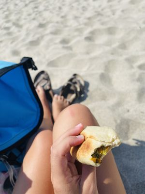 Vegan empanadas   at Moringa Fresh and Wild  in Puerto Escondido