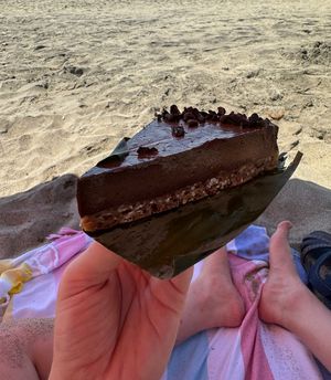 Raw choc cheesecake  at Moringa Fresh and Wild  in Puerto Escondido