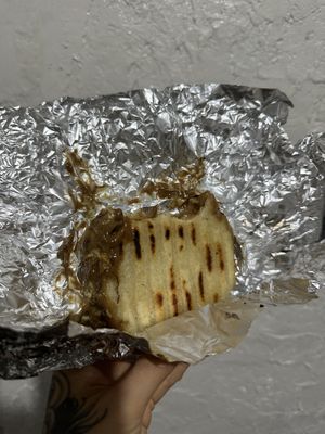 Arepa with mushrooms   at Veggie Go in Bogota