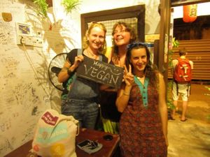 happy vegan at Sushi Kitchen in Penang