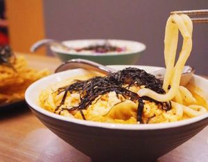 Rich and creamy soup. Perfect favor for spicy lover.
Match with Japanese udon. Ichiban ! at Sushi Kitchen in Penang