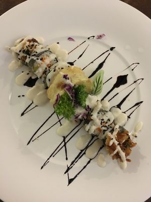 this was slightly warmed. flavour explosion in my mouth   at Sushi Kitchen in Penang