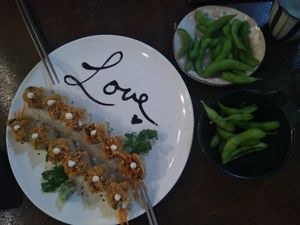 Love vegan sushi :) at Sushi Kitchen in Penang