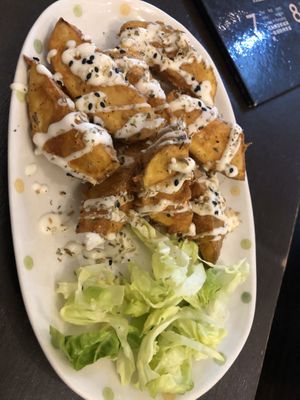 Tasty potato wedges  at Sushi Kitchen in Penang