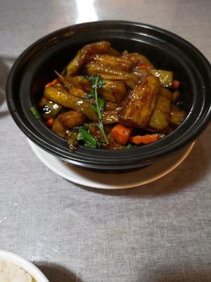 Egg plants at Shuizhong Liansushi - Lotus Veg in Suzhou