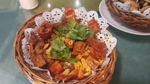 Spicy veg chicken at Shuizhong Liansushi - Lotus Veg in Suzhou