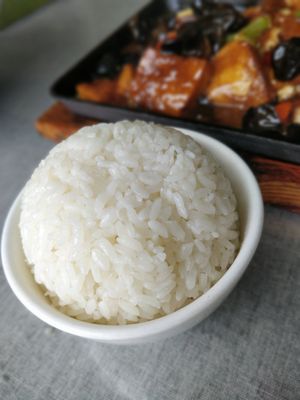 Steamed rice at Shuizhong Liansushi - Lotus Veg in Suzhou