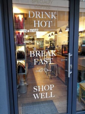 Entrance at Cafe Kogi in Cologne