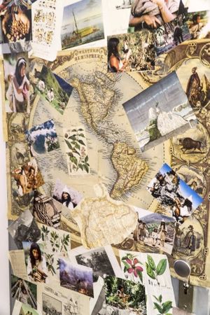 Backpackers wall at Cafe Kogi in Cologne