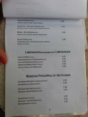 Menu 2 at Cafe Kogi in Cologne