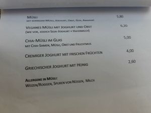 Menu 5 at Cafe Kogi in Cologne