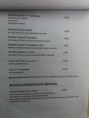 Menu 6 at Cafe Kogi in Cologne
