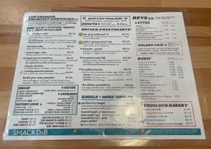 Breakfast menu   at Smack Dab in Chicago