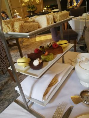 Vegan afternoon tea  at The Tea Room at The Midland Hotel in Manchester