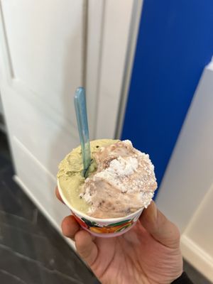 Pistachio & creamy  at Il Gelatiere in Naples