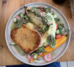 Seitan schnitzel   at Wilk Syty in Wroclaw