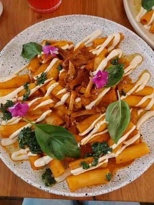 Makaron pijany pomidor at Wilk Syty in Wroclaw