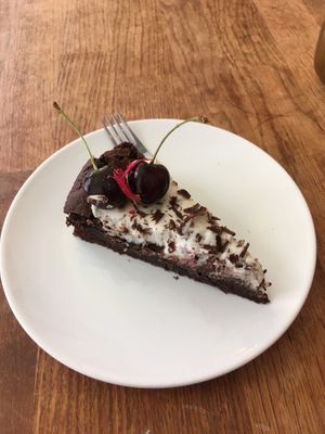 Stracciatella brownie 12zl; super tasty at Wilk Syty in Wroclaw