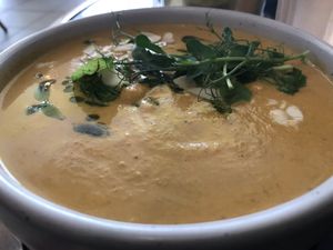 Mushroom soup  at Wilk Syty in Wroclaw