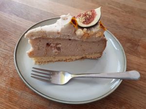 Tofu & fig cake 14 Zloty at Wilk Syty in Wroclaw