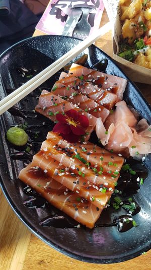 Vegan 'Sashimi' at Vegan Junk Food Bar - 2D in Amsterdam