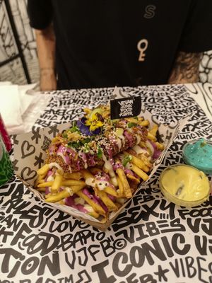 Vish and chips at Vegan Junk Food Bar - 2D in Amsterdam