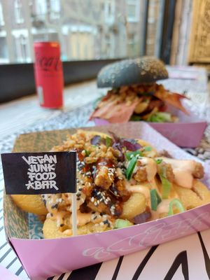 Loaded fries at Vegan Junk Food Bar - 2D in Amsterdam