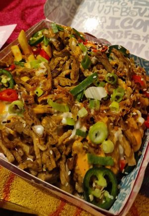 Kapsalon fries were really nice! #Veganuary at Vegan Junk Food Bar - 2D in Amsterdam