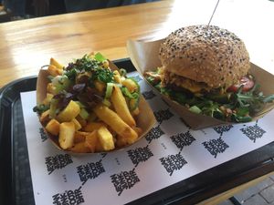 Very big portions! at Vegan Junk Food Bar - 2D in Amsterdam