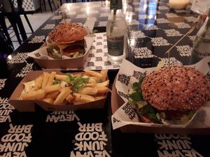 Best burgers and fries ever. at Vegan Junk Food Bar - 2D in Amsterdam