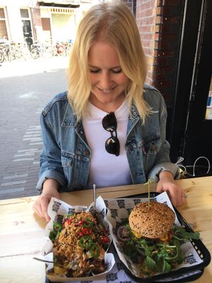 Finally getting the chance to try this amazing place! at Vegan Junk Food Bar - 2D in Amsterdam
