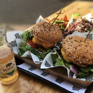 really happy they use recyclable dishes! at Vegan Junk Food Bar - 2D in Amsterdam