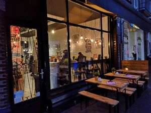 Outside at Vegan Junk Food Bar - 2D in Amsterdam
