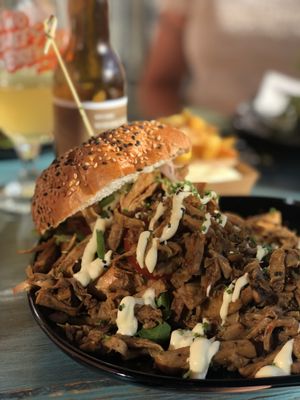 Kebab burger at Vegan Junk Food Bar - 2D in Amsterdam