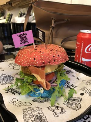Chicken Burger at Vegan Junk Food Bar - 2D in Amsterdam
