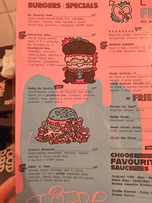 Menu at Vegan Junk Food Bar - 2D in Amsterdam