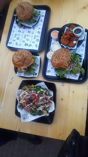 Outdoor seating at Vegan Junk Food Bar - 2D in Amsterdam