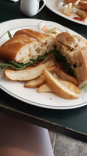 Aubergine sandwich without cheese at Jenny's Bread in Seogwipo