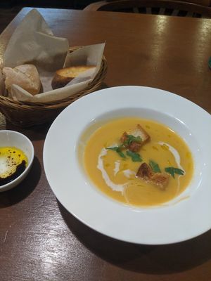 Soup - with dinner deal: soup,past,wine 20k at Jenny's Bread in Seogwipo