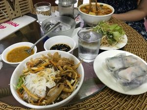 Dinner for two, 54.000 dong @July2017 at An Nhien in Hue