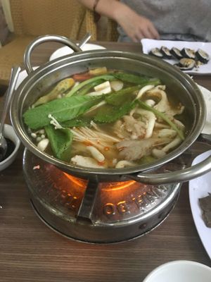 Mushroom hot pot at An Nhien in Hue