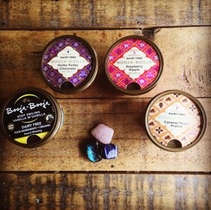 organic &a vegan booja booja ice cream  at The Organic Bee Cafe in Wadebridge